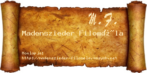 Madenszieder Filoméla névjegykártya